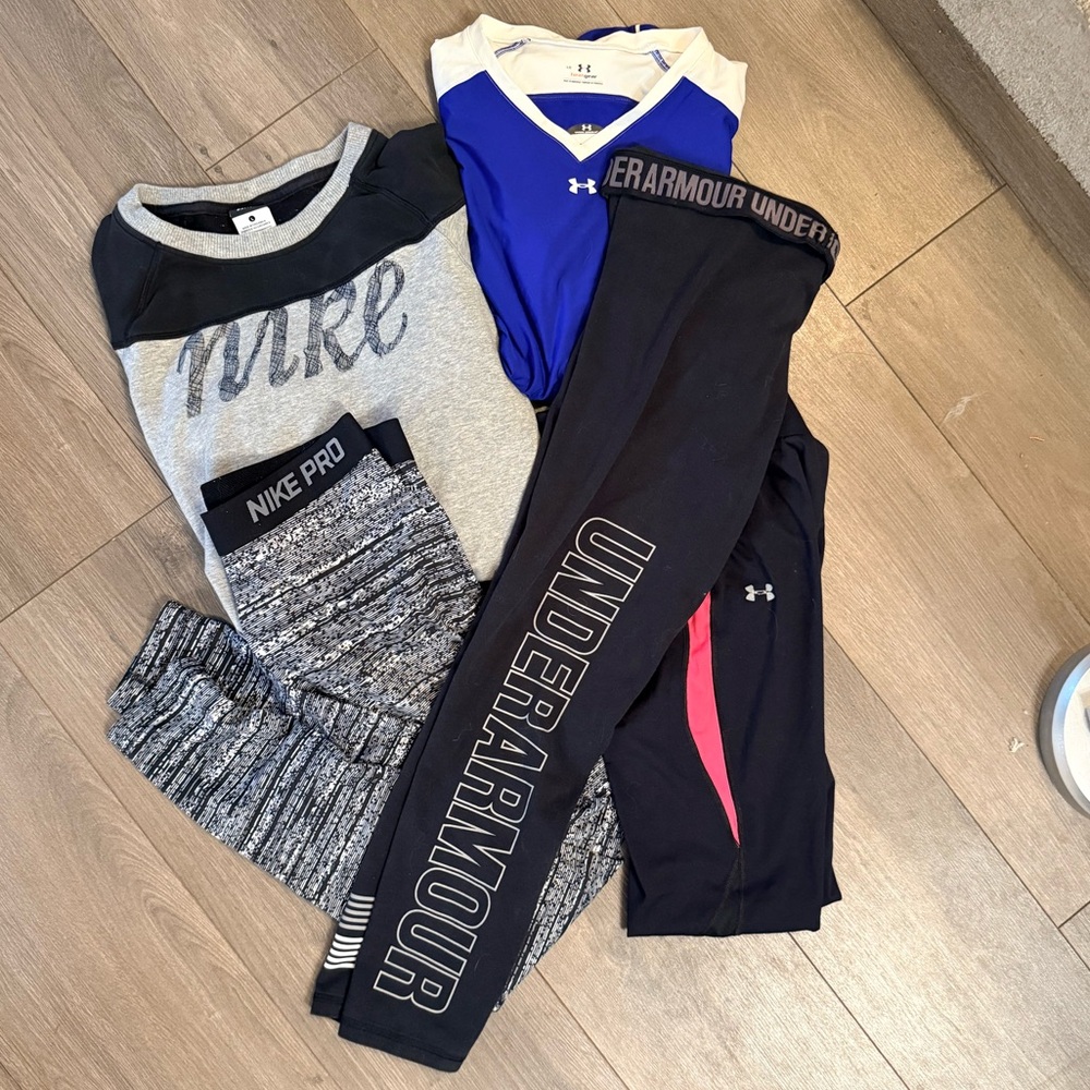 Nike & Under Armour workout clothes bundle